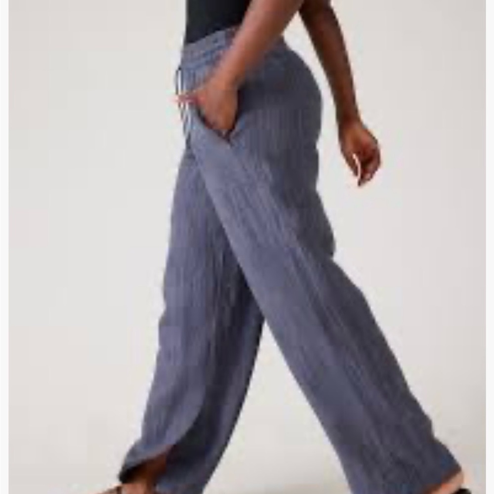 Athleta Retreat Wide Leg Linen Pant